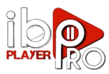 Official logo of IBO Player Pro media player with modern streaming interface
